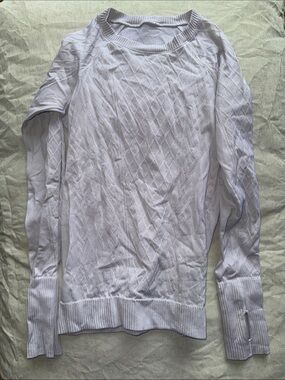 Lululemon athletica white Cable Knit Workout Top